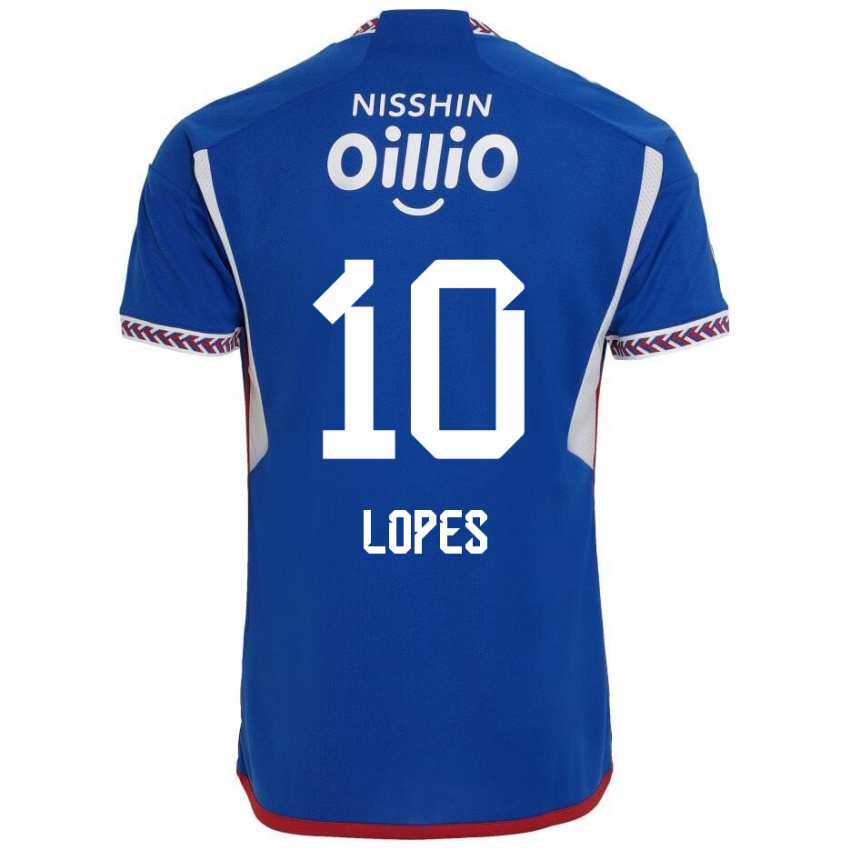 Niño Camiseta Anderson Lopes #10 Azul Blanco Rojo 1ª Equipación 2024/25 La Camisa Chile