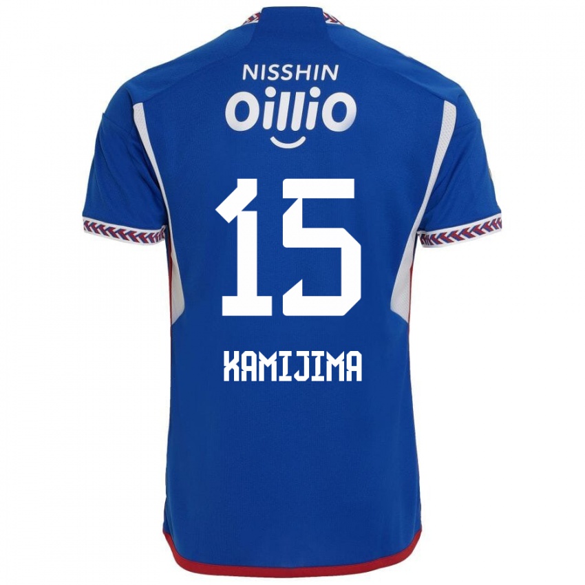 Niño Camiseta Takumi Kamijima #15 Azul Blanco Rojo 1ª Equipación 2024/25 La Camisa Chile