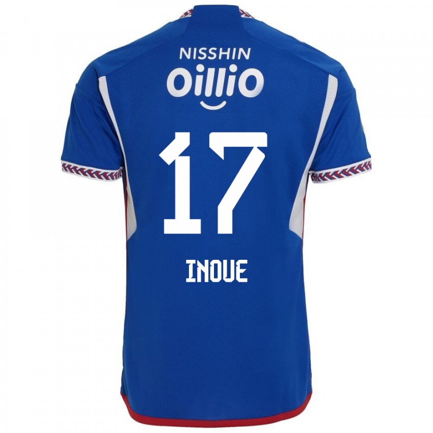 Niño Camiseta Kenta Inoue #17 Azul Blanco Rojo 1ª Equipación 2024/25 La Camisa Chile