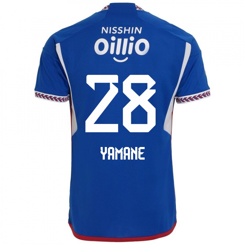 Niño Camiseta Riku Yamane #28 Azul Blanco Rojo 1ª Equipación 2024/25 La Camisa Chile