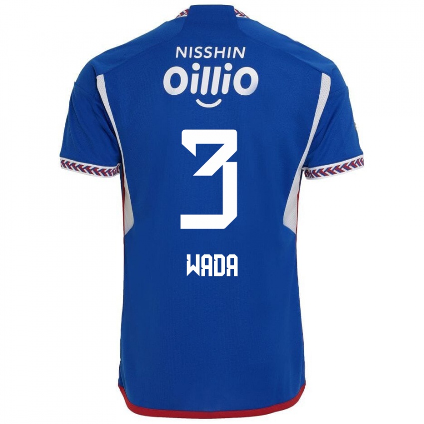 Niño Camiseta Yusei Wada #3 Azul Blanco Rojo 1ª Equipación 2024/25 La Camisa Chile