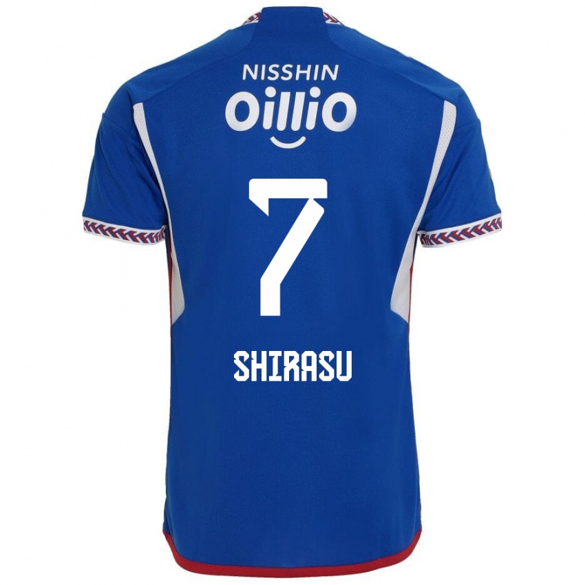 Niño Camiseta Kento Shirasu #7 Azul Blanco Rojo 1ª Equipación 2024/25 La Camisa Chile