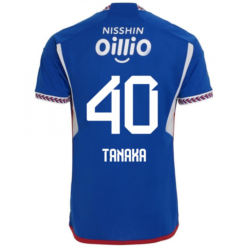 Niño Camiseta Hiei Tanaka #40 Azul Blanco Rojo 1ª Equipación 2024/25 La Camisa Chile