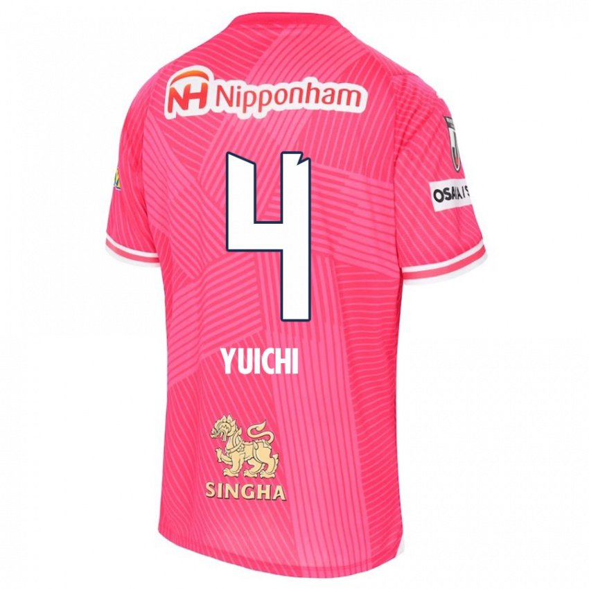 Niño Camiseta Yuichi Hirano #4 Rosa Blanco 1ª Equipación 2024/25 La Camisa Chile