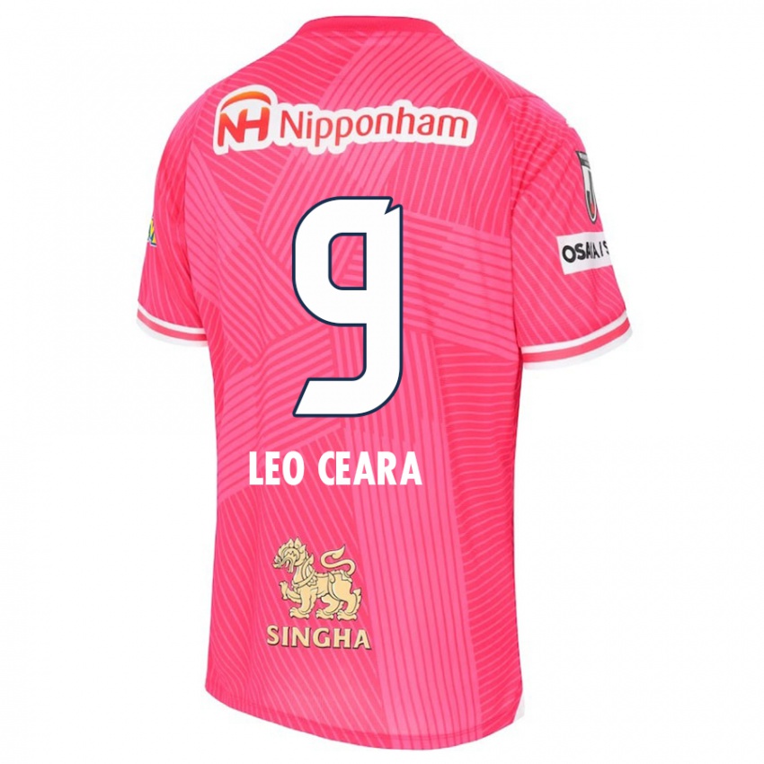 Niño Camiseta Léo Ceará #9 Rosa Blanco 1ª Equipación 2024/25 La Camisa Chile