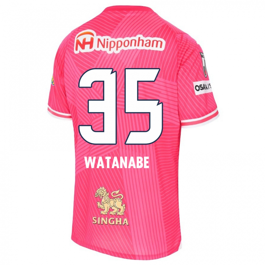 Niño Camiseta Ryo Watanabe #35 Rosa Blanco 1ª Equipación 2024/25 La Camisa Chile