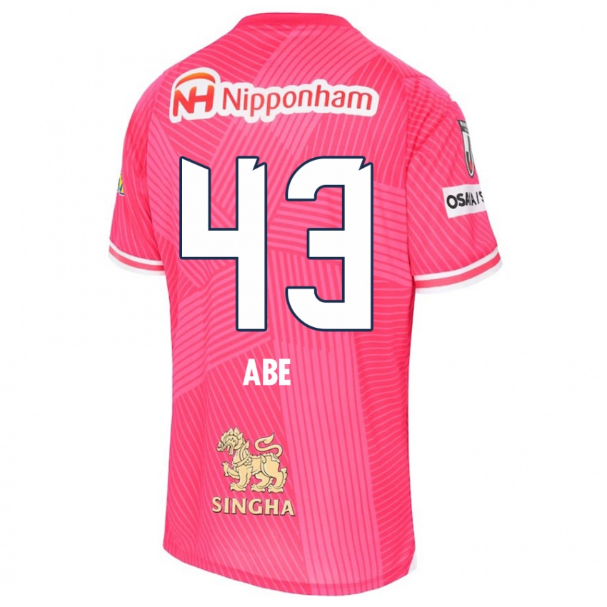 Niño Camiseta Yosei Abe #43 Rosa Blanco 1ª Equipación 2024/25 La Camisa Chile