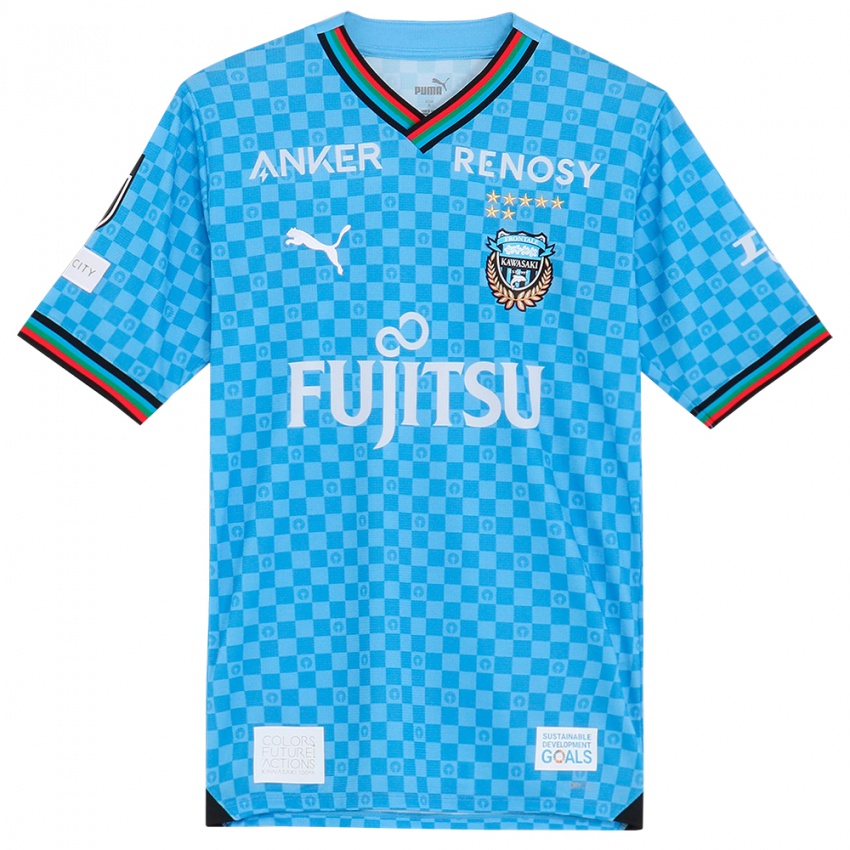 Niño Camiseta Kensho Yamamoto #1 Azul Celeste 1ª Equipación 2024/25 La Camisa Chile