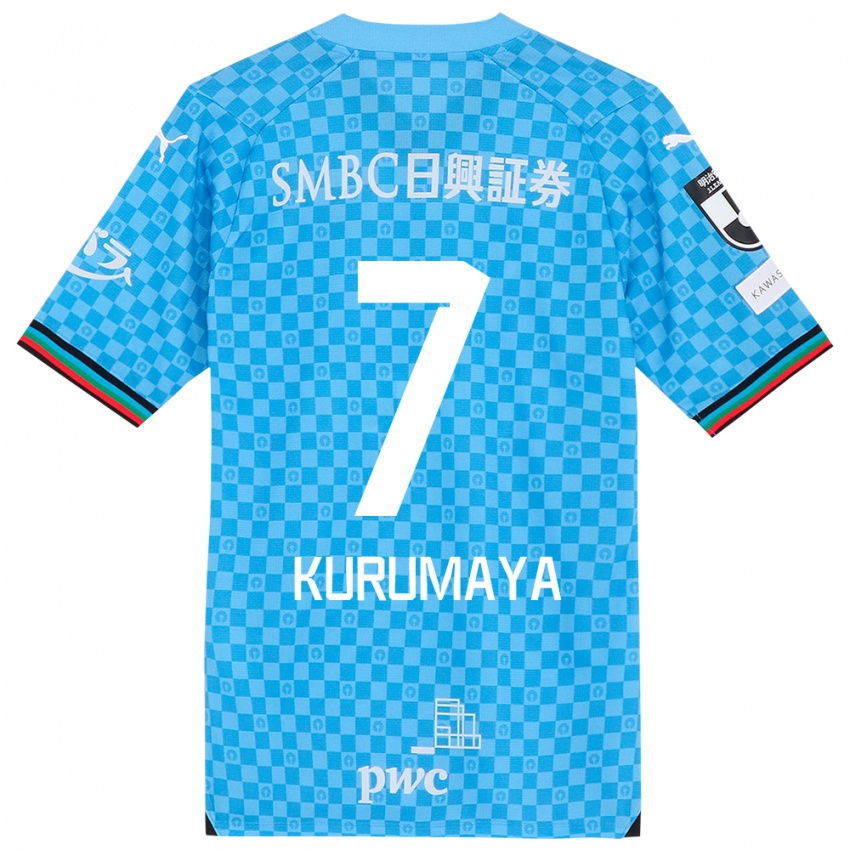 Niño Camiseta Shintaro Kurumaya #7 Azul Celeste 1ª Equipación 2024/25 La Camisa Chile