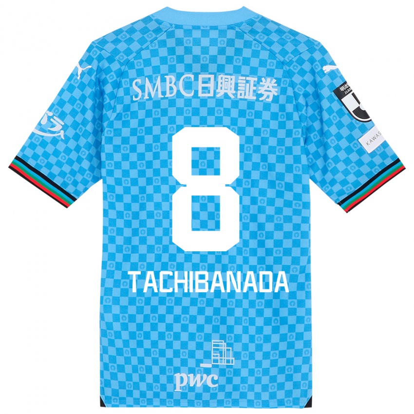 Niño Camiseta Kento Tachibanada #8 Azul Celeste 1ª Equipación 2024/25 La Camisa Chile