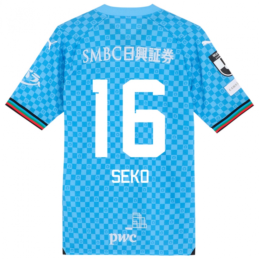 Niño Camiseta Tatsuki Seko #16 Azul Celeste 1ª Equipación 2024/25 La Camisa Chile