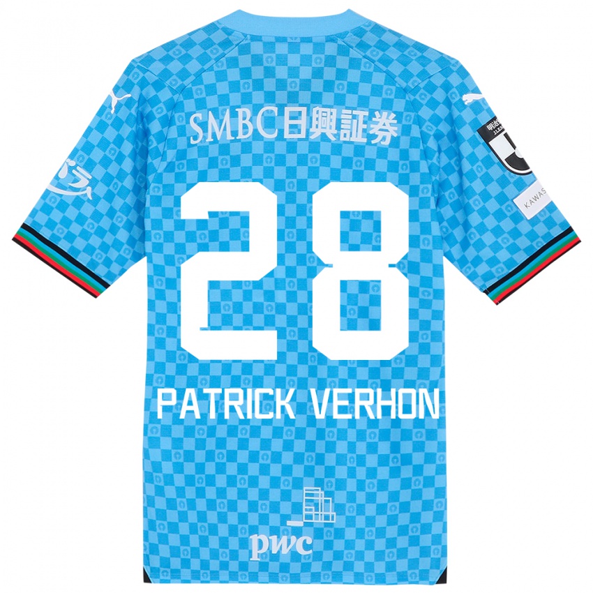 Niño Camiseta Patrick Verhon #28 Azul Celeste 1ª Equipación 2024/25 La Camisa Chile