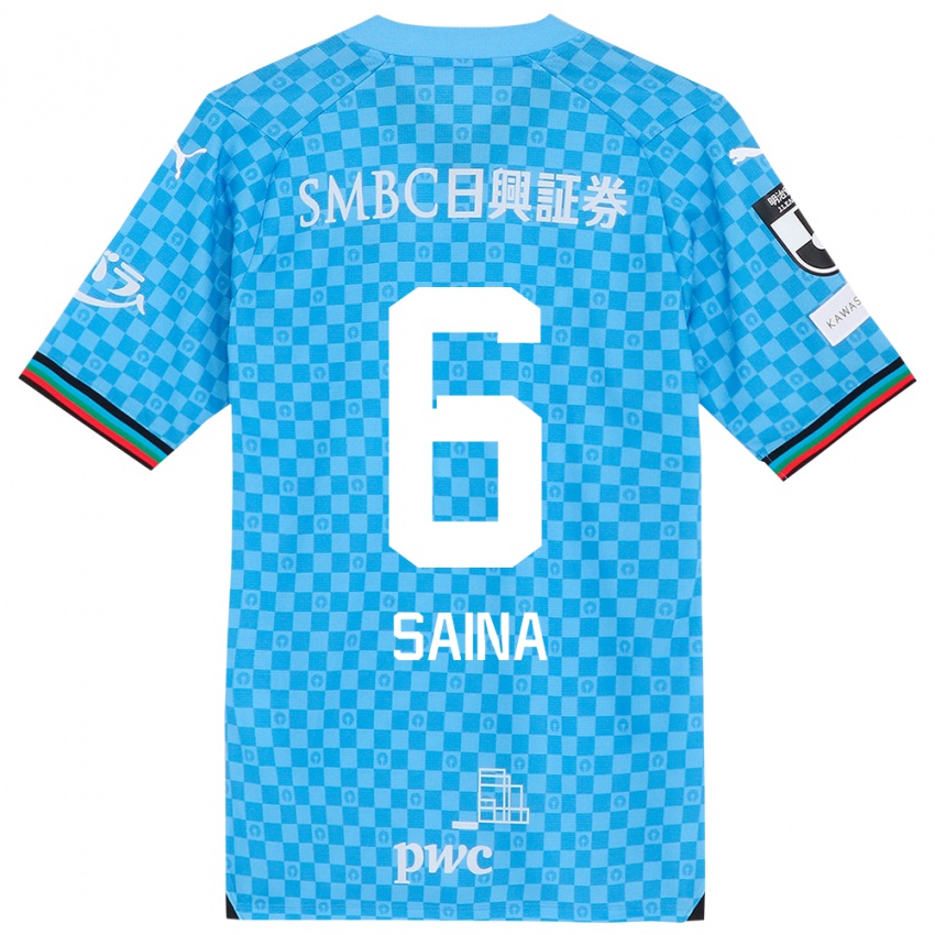 Niño Camiseta Yuta Saina #6 Azul Celeste 1ª Equipación 2024/25 La Camisa Chile