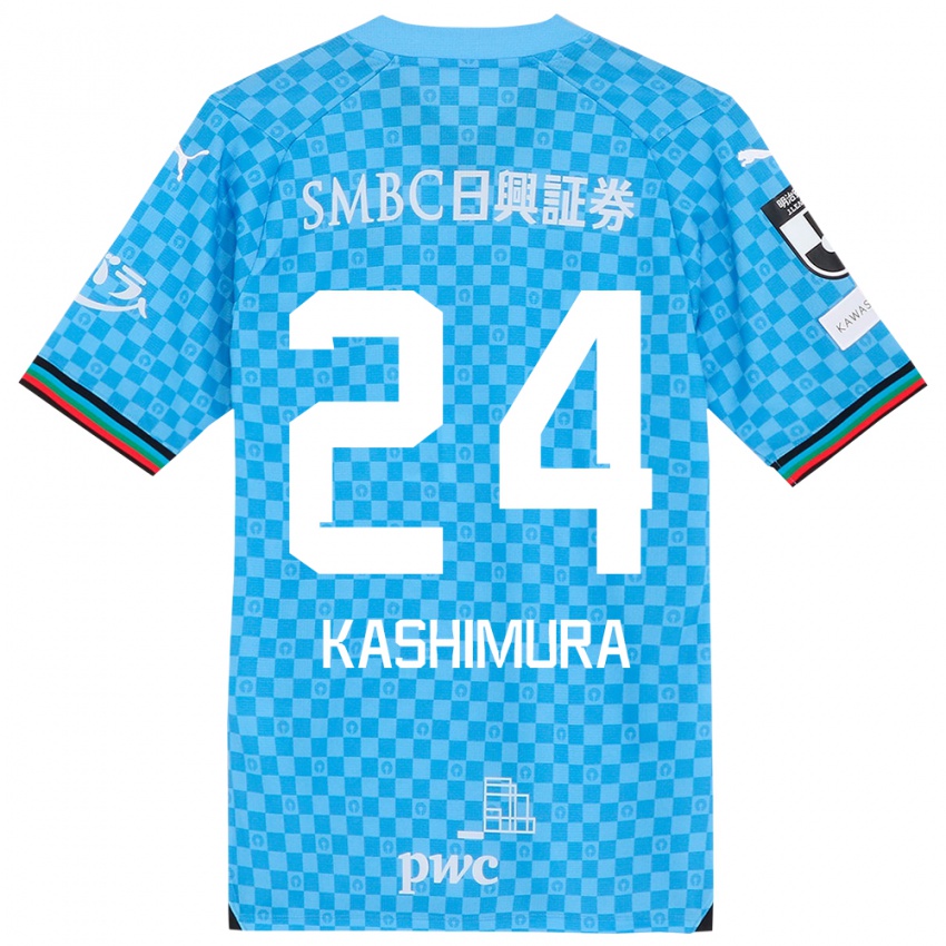 Niño Camiseta Ryota Kashimura #24 Azul Celeste 1ª Equipación 2024/25 La Camisa Chile