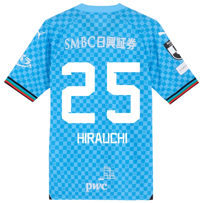 Niño Camiseta Issei Hirauchi #25 Azul Celeste 1ª Equipación 2024/25 La Camisa Chile