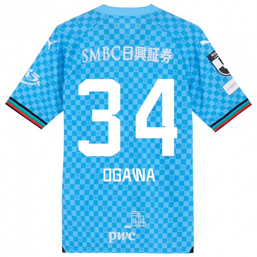 Niño Camiseta Hiroto Ogawa #34 Azul Celeste 1ª Equipación 2024/25 La Camisa Chile