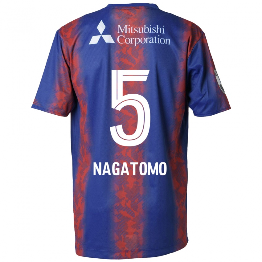 Niño Camiseta Yuto Nagatomo #5 Azul Rojo 1ª Equipación 2024/25 La Camisa Chile