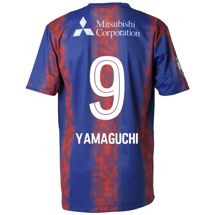 Niño Camiseta Taiyo Yamaguchi #9 Azul Rojo 1ª Equipación 2024/25 La Camisa Chile