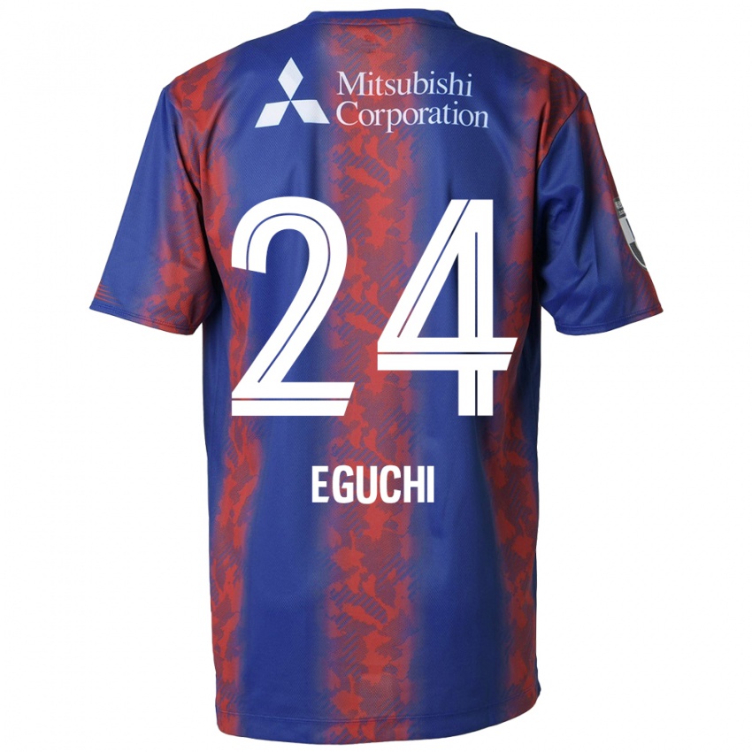 Niño Camiseta Kaito Eguchi #24 Azul Rojo 1ª Equipación 2024/25 La Camisa Chile