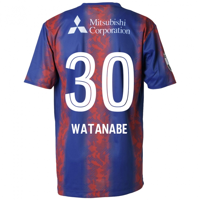 Niño Camiseta Matthew Watanabe #30 Azul Rojo 1ª Equipación 2024/25 La Camisa Chile