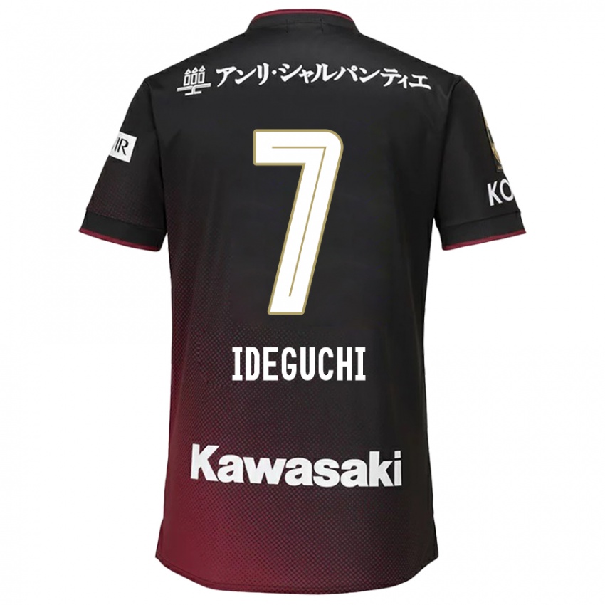 Niño Camiseta Yosuke Ideguchi #7 Negro Rojo 1ª Equipación 2024/25 La Camisa Chile