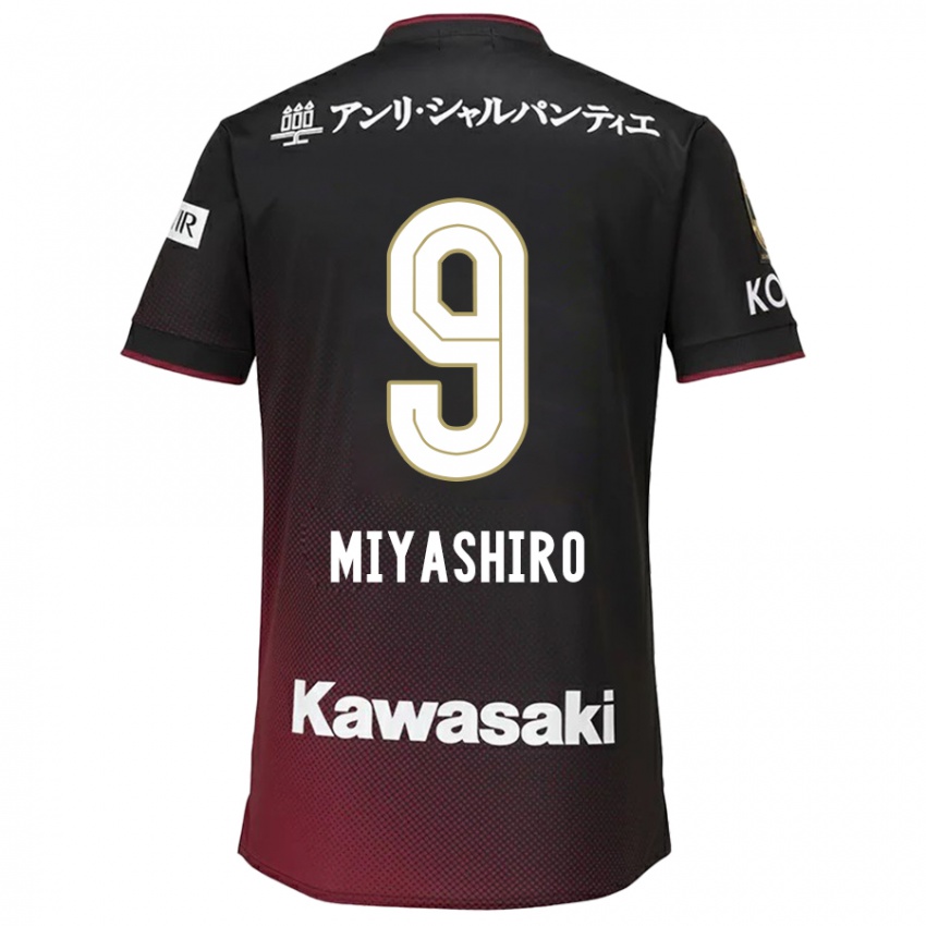 Niño Camiseta Taisei Miyashiro #9 Negro Rojo 1ª Equipación 2024/25 La Camisa Chile