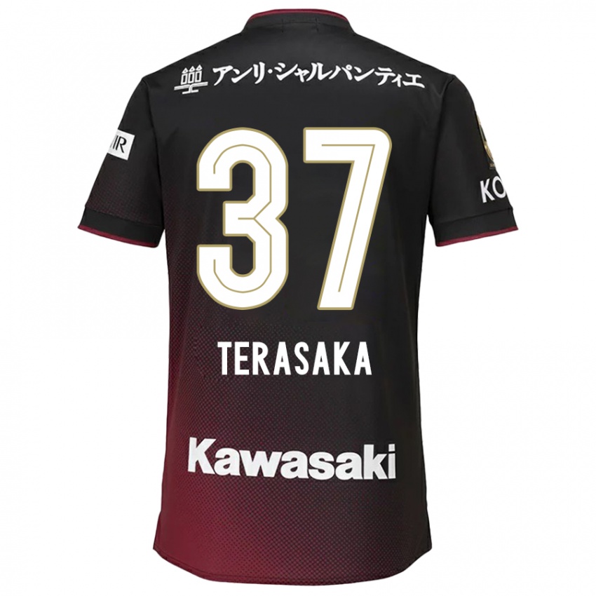 Niño Camiseta Shogo Terasaka #37 Negro Rojo 1ª Equipación 2024/25 La Camisa Chile