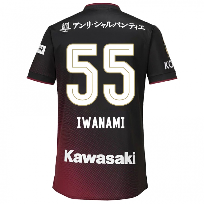 Niño Camiseta Takuya Iwanami #55 Negro Rojo 1ª Equipación 2024/25 La Camisa Chile