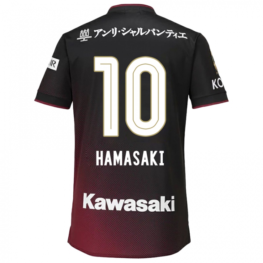 Niño Camiseta Kento Hamasaki #10 Negro Rojo 1ª Equipación 2024/25 La Camisa Chile