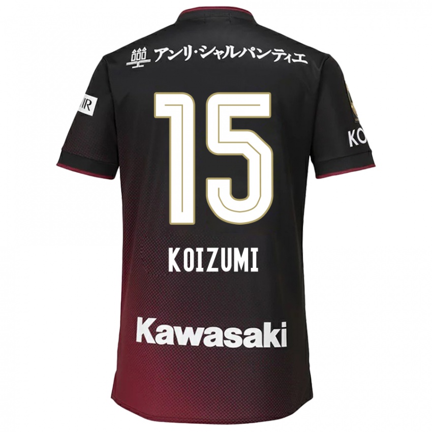 Niño Camiseta Fuga Koizumi #15 Negro Rojo 1ª Equipación 2024/25 La Camisa Chile