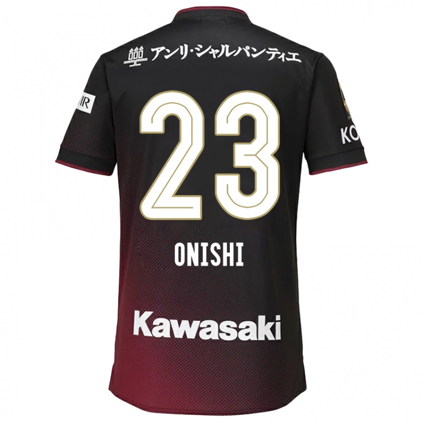 Niño Camiseta Sota Onishi #23 Negro Rojo 1ª Equipación 2024/25 La Camisa Chile