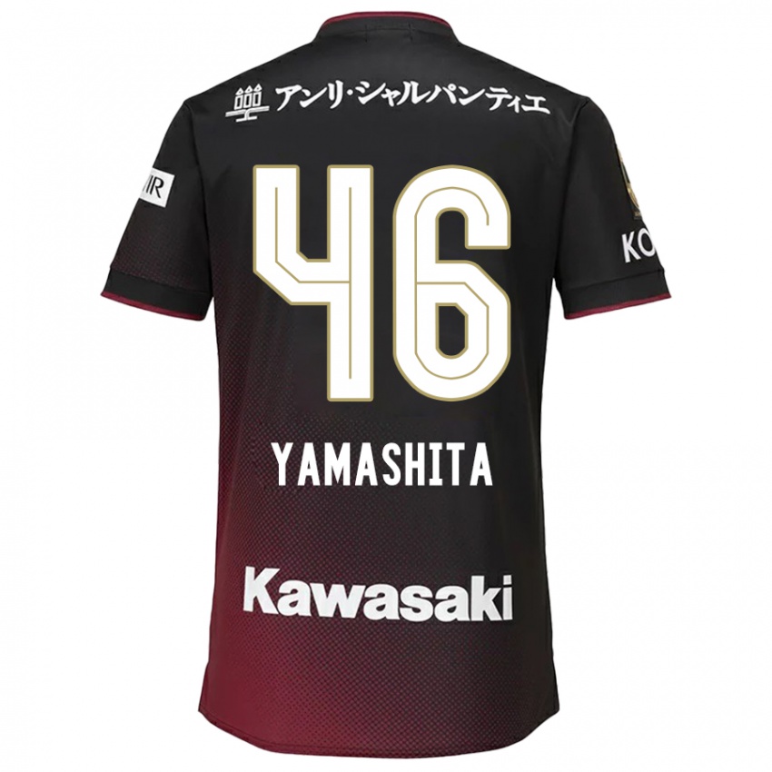 Niño Camiseta Hiroto Yamashita #46 Negro Rojo 1ª Equipación 2024/25 La Camisa Chile