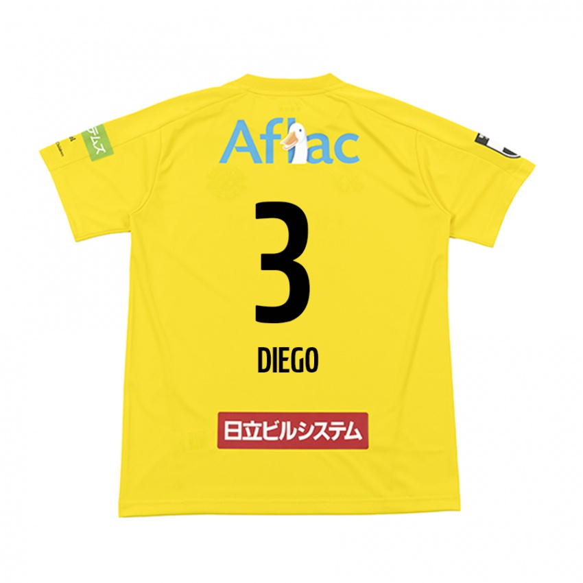 Niño Camiseta Diego #3 Amarillo Negro 1ª Equipación 2024/25 La Camisa Chile