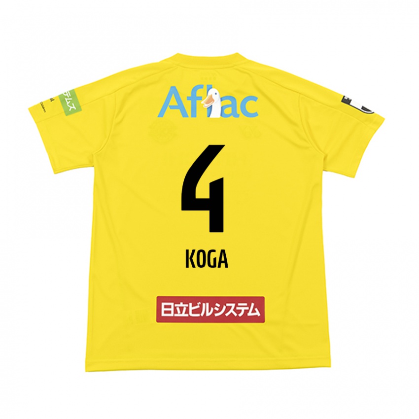 Niño Camiseta Taiyo Koga #4 Amarillo Negro 1ª Equipación 2024/25 La Camisa Chile