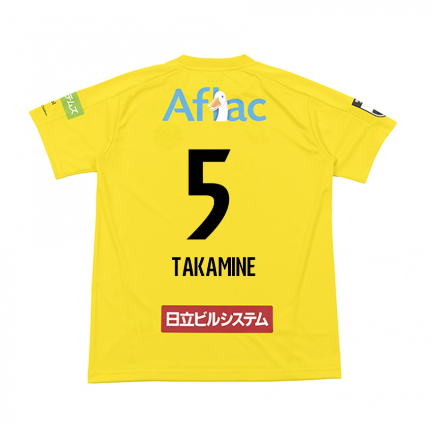 Niño Camiseta Tomoki Takamine #5 Amarillo Negro 1ª Equipación 2024/25 La Camisa Chile