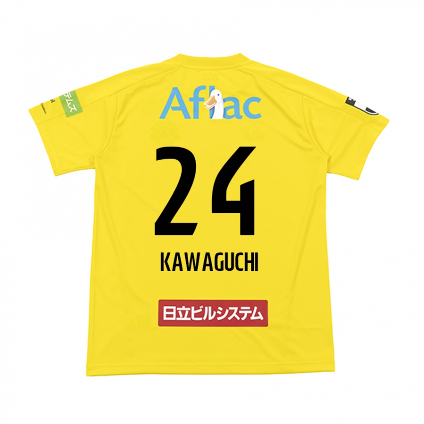 Niño Camiseta Naoki Kawaguchi #24 Amarillo Negro 1ª Equipación 2024/25 La Camisa Chile