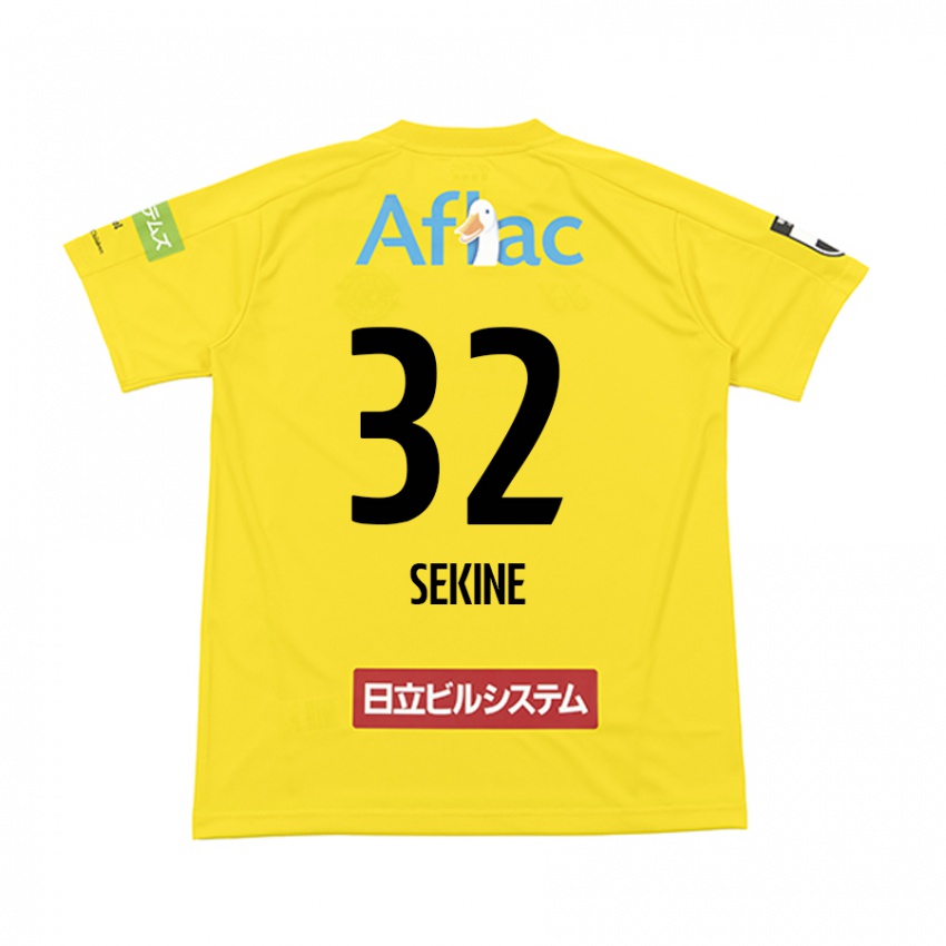 Niño Camiseta Hiroki Sekine #32 Amarillo Negro 1ª Equipación 2024/25 La Camisa Chile