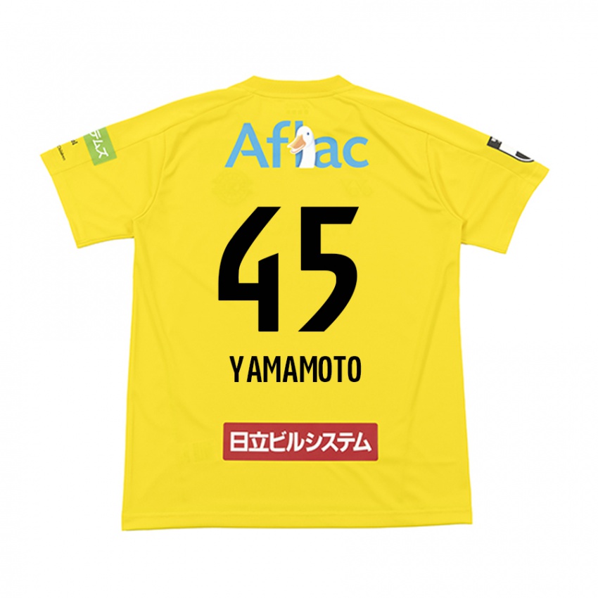 Niño Camiseta Ota Yamamoto #45 Amarillo Negro 1ª Equipación 2024/25 La Camisa Chile