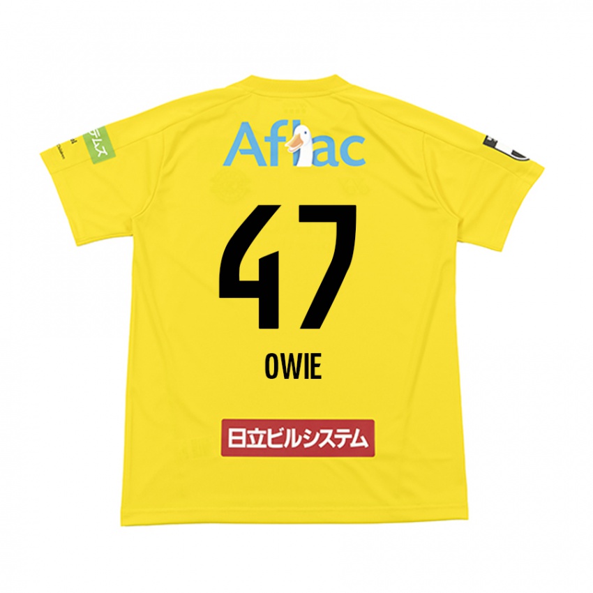 Niño Camiseta William Owie #47 Amarillo Negro 1ª Equipación 2024/25 La Camisa Chile