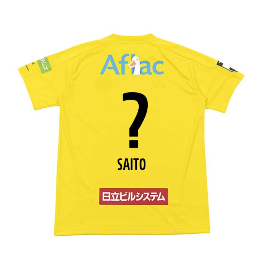 Niño Camiseta Hikaru Saito #0 Amarillo Negro 1ª Equipación 2024/25 La Camisa Chile