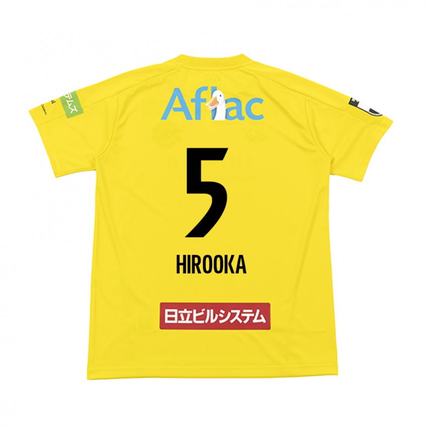 Niño Camiseta Eita Hirooka #5 Amarillo Negro 1ª Equipación 2024/25 La Camisa Chile