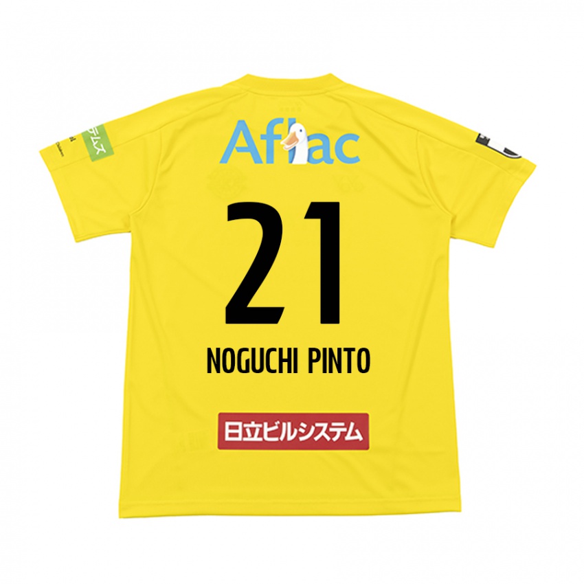 Niño Camiseta Amato Noguchi Pinto #21 Amarillo Negro 1ª Equipación 2024/25 La Camisa Chile