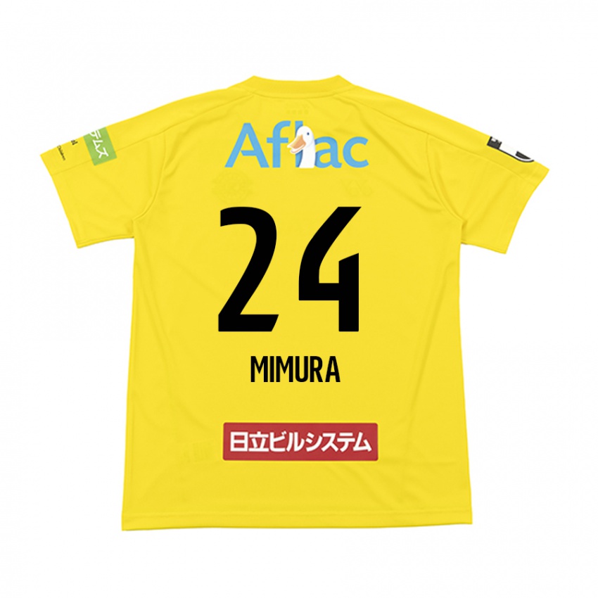 Niño Camiseta Kaname Mimura #24 Amarillo Negro 1ª Equipación 2024/25 La Camisa Chile