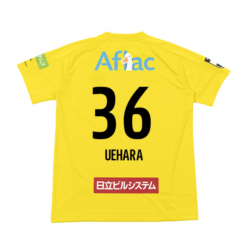 Niño Camiseta Reo Uehara #36 Amarillo Negro 1ª Equipación 2024/25 La Camisa Chile