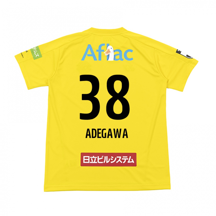 Niño Camiseta Koa Adegawa #38 Amarillo Negro 1ª Equipación 2024/25 La Camisa Chile