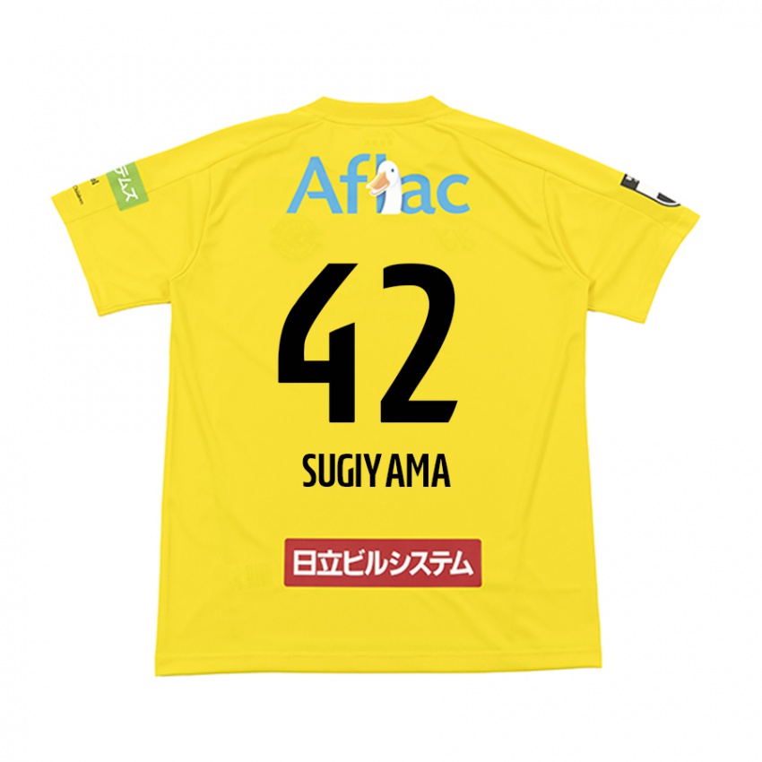 Niño Camiseta Shunnosuke Sugiyama #42 Amarillo Negro 1ª Equipación 2024/25 La Camisa Chile