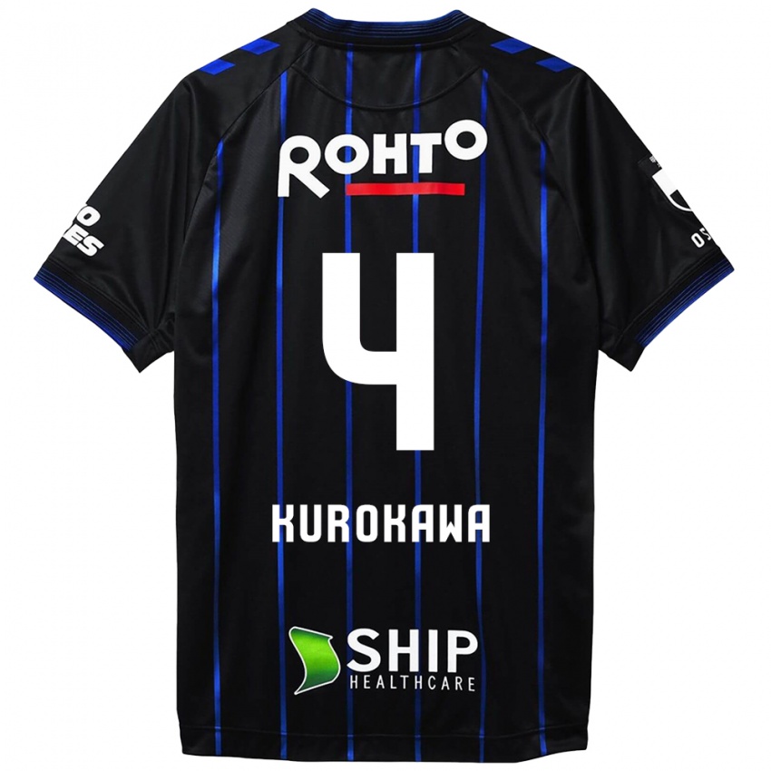 Niño Camiseta Keisuke Kurokawa #4 Azul Negro 1ª Equipación 2024/25 La Camisa Chile