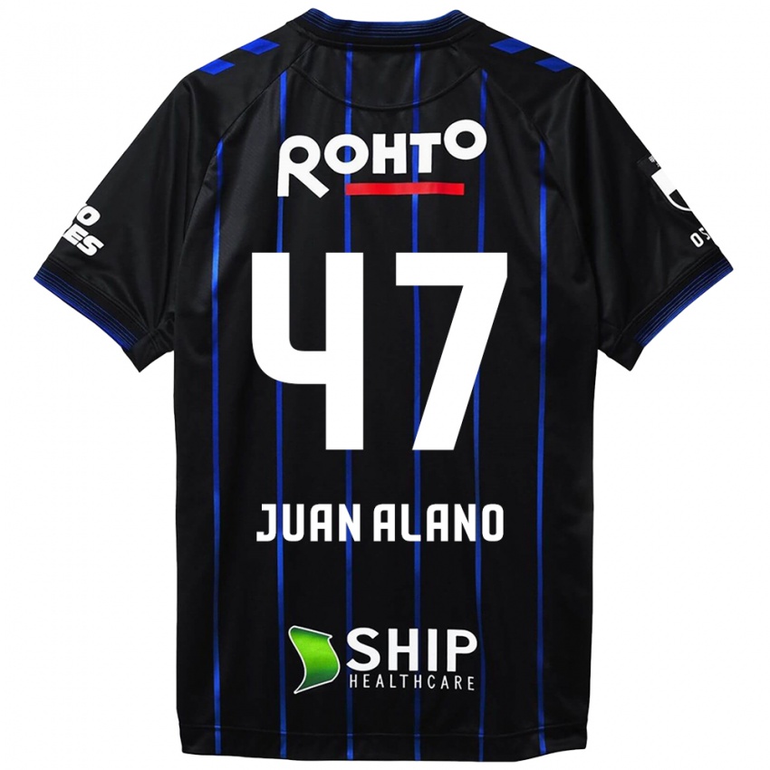 Niño Camiseta Juan Alano #47 Azul Negro 1ª Equipación 2024/25 La Camisa Chile