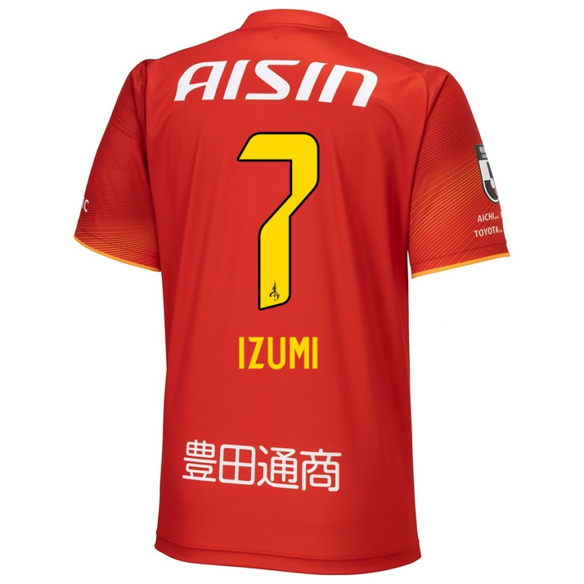 Niño Camiseta Ryuji Izumi #7 Rojo Blanco Amarillo 1ª Equipación 2024/25 La Camisa Chile