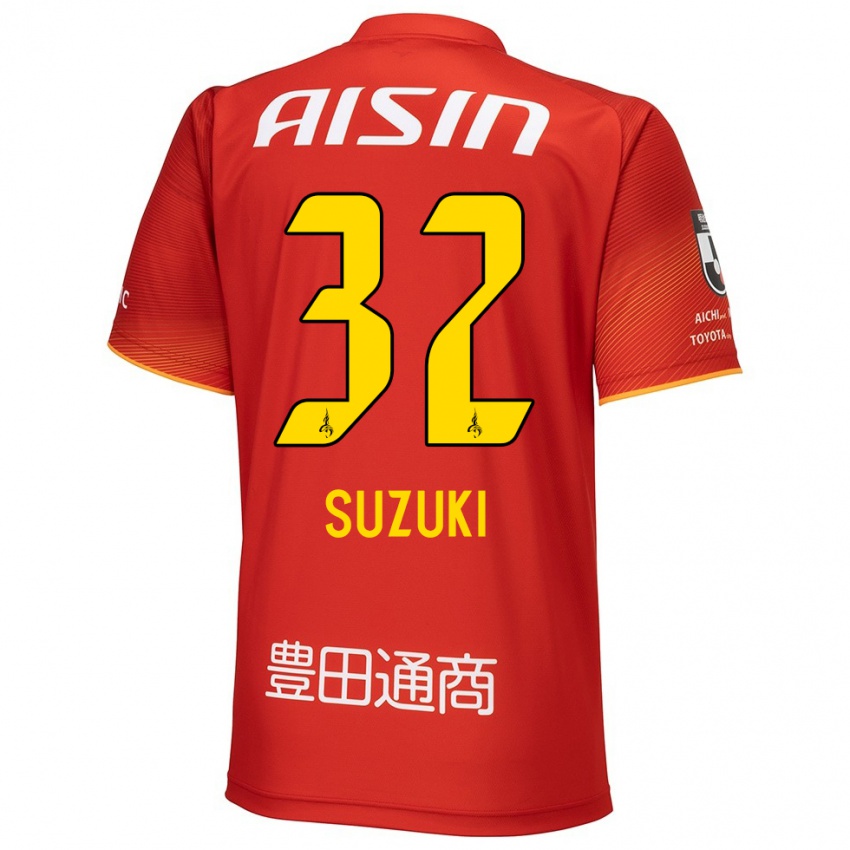 Niño Camiseta Haruto Suzuki #32 Rojo Blanco Amarillo 1ª Equipación 2024/25 La Camisa Chile